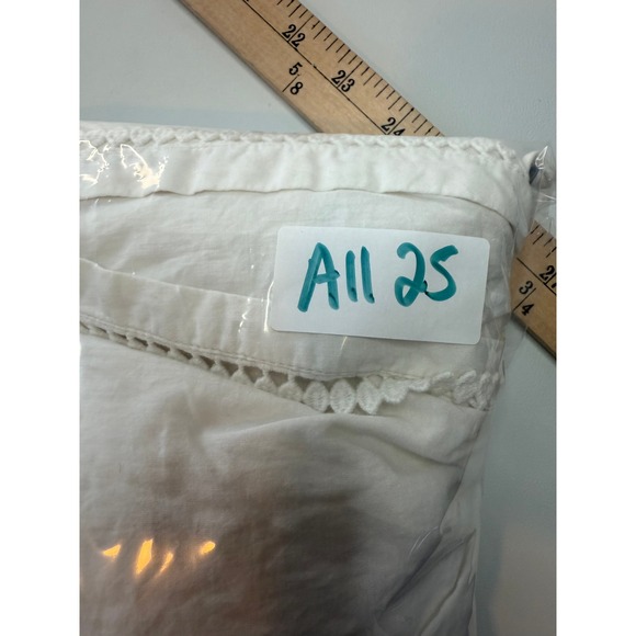 J.Crew White Eyelet Lace Balloon Sleeve Tunic Cover Up Womens XLarge - Picture 8 of 8